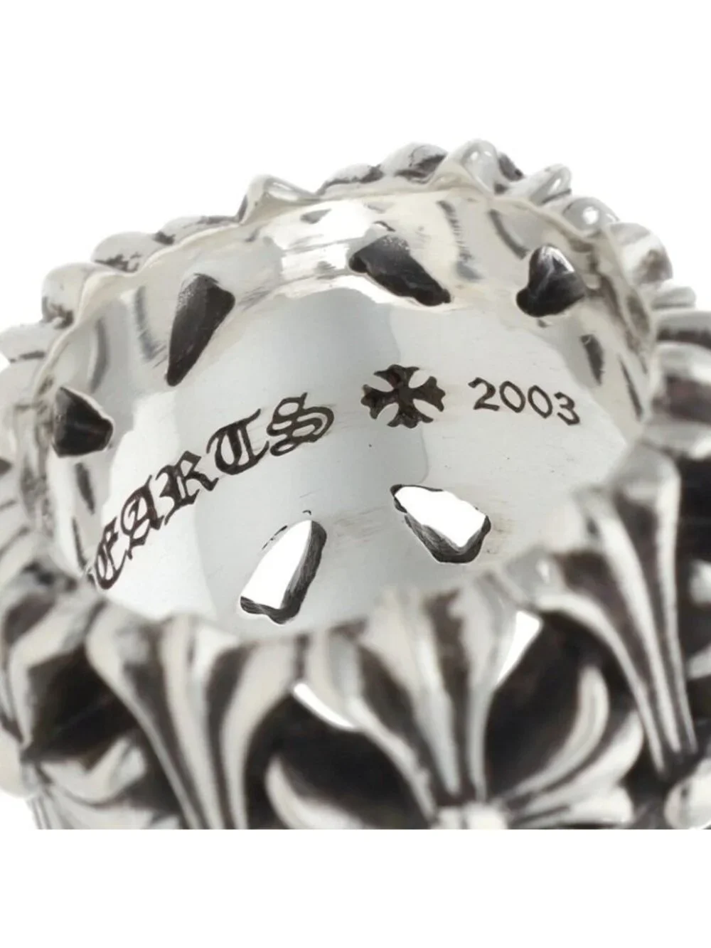 Chrome Hearts Cemetery Cross Silver Ring